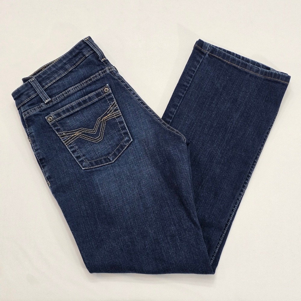 Harley Davidson Womens Dark Wash Bootcut Denim Jeans Size 8 99176-16VW